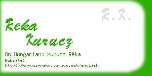reka kurucz business card
